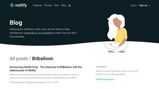 Bitballoon | Netlify
