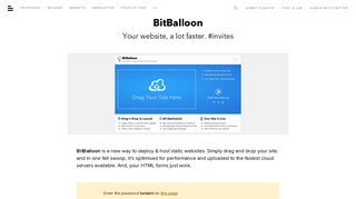 BitBalloon: Your website, a lot faster. #invites | BetaList