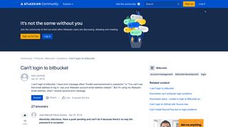 Can't login to bitbucket - Atlassian Community
