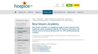 Blue Stream Academy - Hospice UK