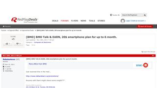 [BMO] BMO Talk & EARN, 20$ smartphone plan for up to 6 month ...
