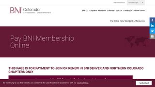 Pay BNI Membership Online - BNI Colorado