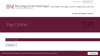 Pay Online - BNI Oregon & SW Washington