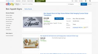 Bon Appetit Sign | eBay