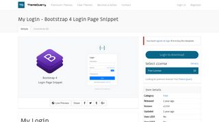 My Login - Bootstrap 4 Login Page Snippet | ThemeQuarry