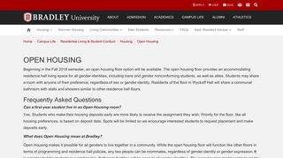 Open Housing - Bradley University