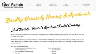 Housing & Apartments Near Bradley University - Ideal Rentals