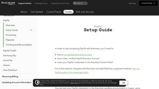 PayPal | Setup Guide - Braintree Support Articles