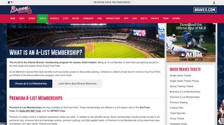 A-List Membership | Atlanta Braves - MLB.com