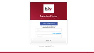 Breakthru Fitness - Login - Perkville