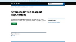 Overseas British passport applications - GOV.UK