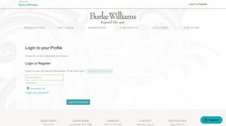 Spa - Login to your Profile - Burke Williams
