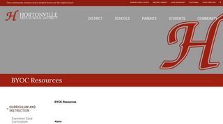 Hortonville Area School District - BYOC Resources
