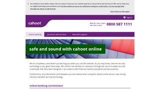 safe and sound with cahoot online | Cahoot
