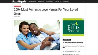 200 Most Romantic Love Names to Call Your Loved Ones - BuzzNigeria