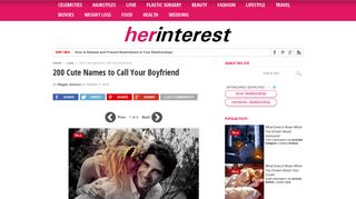 200 Cute Names to Call Your Boyfriend (Updated 2017) | herinterest ...