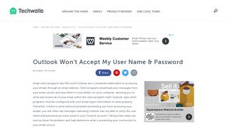 Outlook Won't Accept My User Name & Password | Techwalla.com