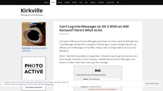 Kirkville - Can't Log Into Messages on OS X With an AIM Account ...