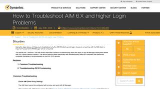 How to Troubleshoot AIM 6.X and higher Login Problems
