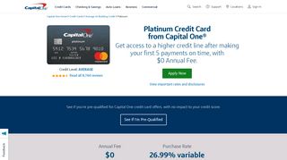 Platinum Credit Card | Capital One