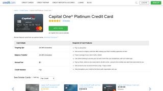 Capital One Platinum Credit Card - Credit.com