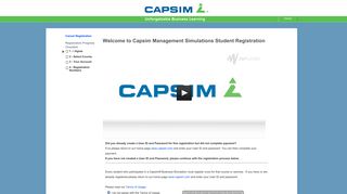 Student Registration Application - Capsim