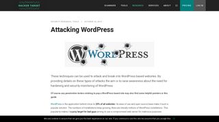 Attacking WordPress | HackerTarget.com