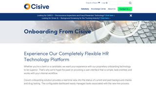 Cisive's Onboarding technology - Onboarding | Cisive
