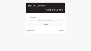Careers Centre Login - Edge Hill University