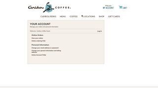 my account - Caribou Coffee | Your Account