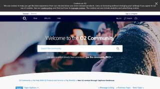 Solved: New O2 contract through Carphone Warehouse - O2 Community