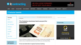 The Cashplus business bank account for contractors - IT Contracting