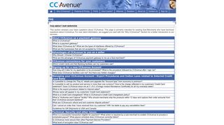 CCAvenue :: Online payment processing FAQ