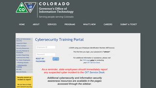 Cybersecurity Training - Colorado Governor's Office of Information ...