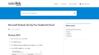 Microsoft Outlook: Set Up Your Suddenlink Email | Help Desk