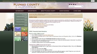 Plumas County, CA - Official Website - CERS