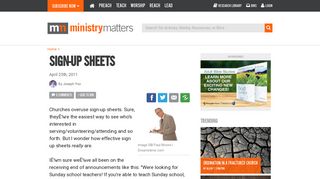 Ministry Matters™ | Sign-up Sheets