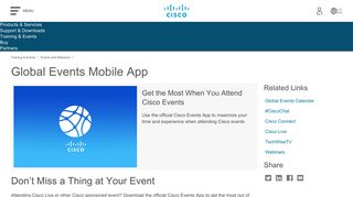 Global Events Mobile App - Cisco