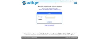 Enterprise Self Service - Log In - Seattle.gov