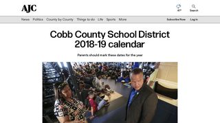 Cobb County Schools 2018-19 calendar - AJC.com