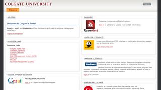 uPortal: Welcome - Colgate University