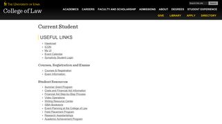 Current Student | College of Law