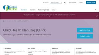 Child Health Plan Plus (CHP+) - Colorado Access
