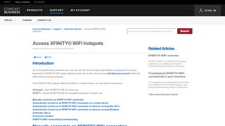 Access XFINITY® WiFi hotspots | Comcast Business