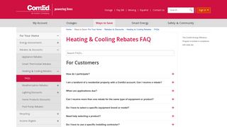Heating & Cooling Rebates FAQ | ComEd - An Exelon Company