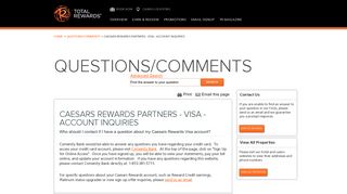 TR Partners - Visa - Account inquiries - FAQ - Service