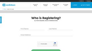 Who is Registering? - Con Edison