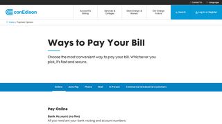 Payment Options | Con Edison