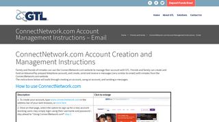 ConnectNetwork.com Account Management Instructions – Email | GTL