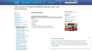 Cisco-County of Hunterdon (HCESC) Contract Log-in and Access ...